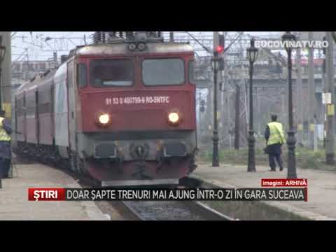 DOAR SAPTE TRENURI MAI AJUNG INTR O ZI IN GARA SUCEAVA