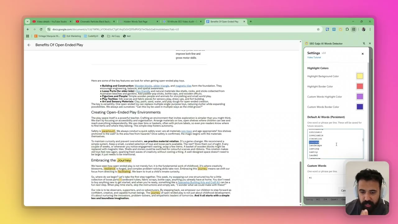 AI Words Detector Chrome Extension demo video