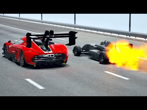 Koenigsegg Jesko GTR vs Formula Jet Engine - Drag Race 20 KM