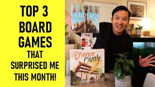 Top 3 Board Games That SURPRISED Me! | Dragon Castle, Ninja Academy, Raiders of the North Sea