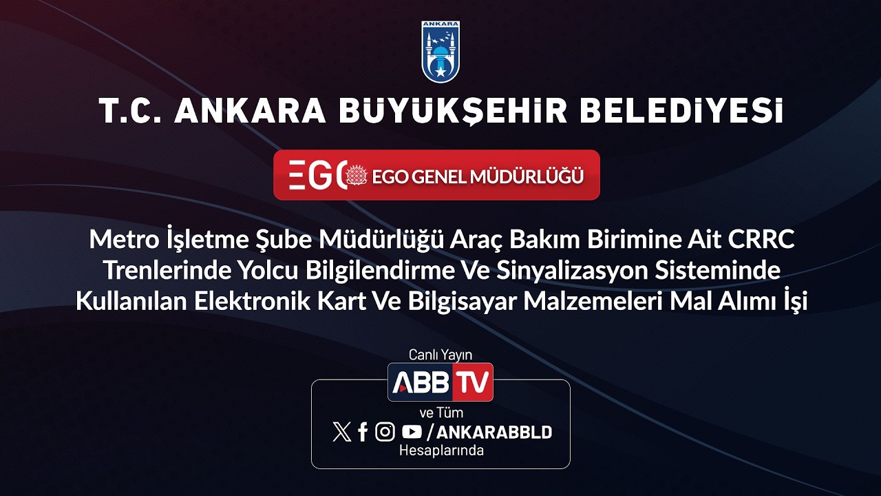 EGO GENEL MÜDÜRLÜĞÜ - Elektronik Kart Ve BilgisayarMalzemeleri Mal Alımı İşi
