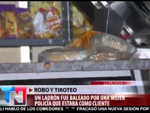 Otro violento asalto en un comercio  terminó con un delincuente herido de bala