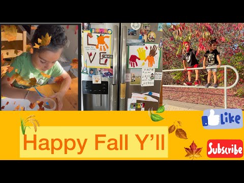 Fall 🍂 craft with Maneet & Jiyaan