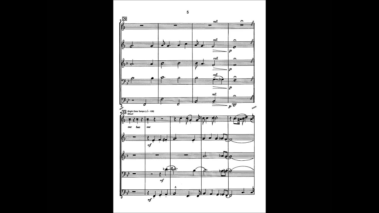 Just a Closer Walk Brass Quintet Score From Canadian Brass