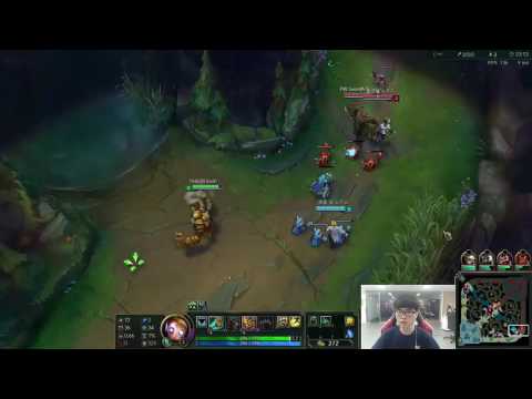 SKT T1 Faker Stream   Blitzcrank SUPPORT vs Thresh 1