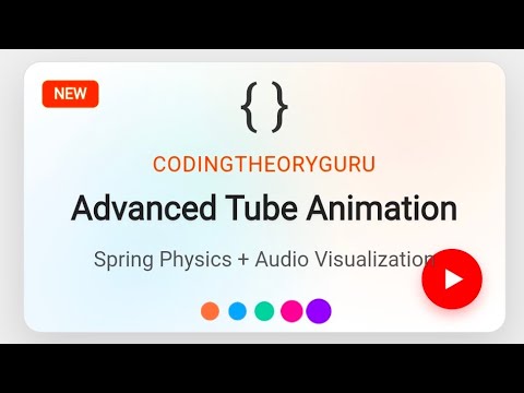 Advanced Tube Cursor Animation Tutorial Spring Physics Audio Visualization Html Css Javascript