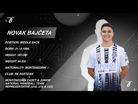 Novak Bajceta - Middle Back - RK Partizan - Highlights - Handball - CV - 2020/21