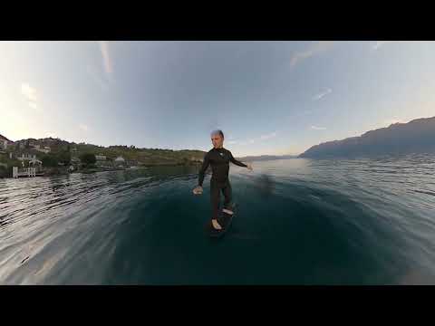 PUMPFOIL // Rivaz sunset // LAC LEMAN