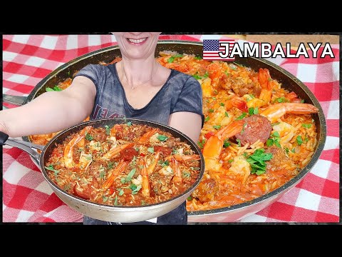 "PAELLA" de LUISIANA, EL MEJOR ARROZ CON COSAS QUE TE PUEDAS COMER. #jambalaya