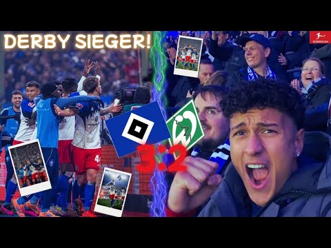 Unfassbares Derby 😍 HSV vs Bremen StadionVlog | So ein Derby bleibt für immer im Kopf 🖤🤍💙
