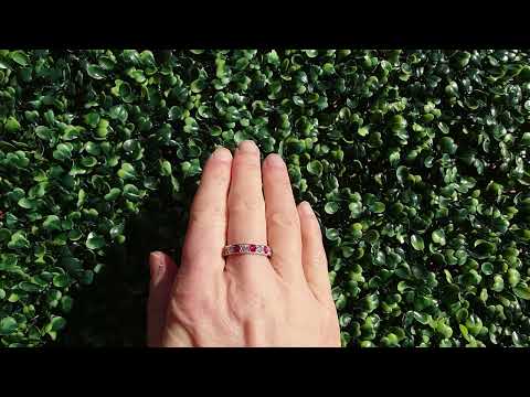 A half hoop Ruby and Diamond eternity ring