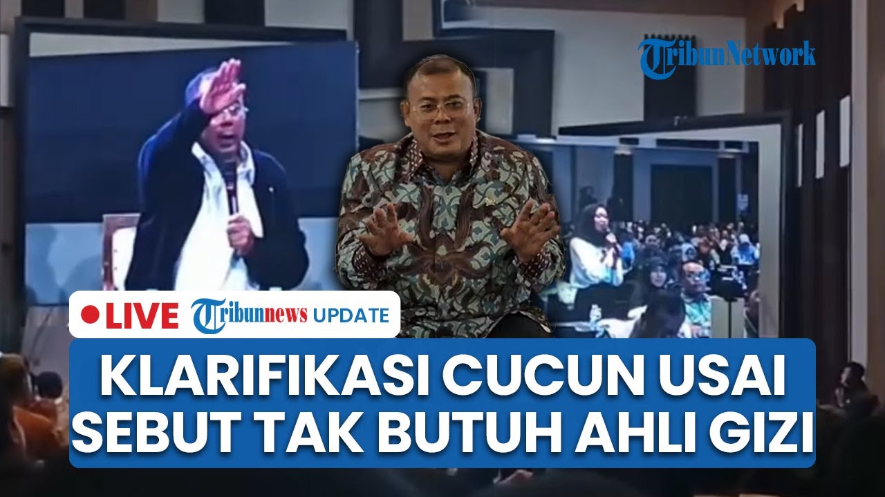 LIVE: Wakil Ketua DPR Cucun Ahmad Viral usai Sebut 'MBG Tak Butuh Ahli Gizi', Berujung Klarifikasi