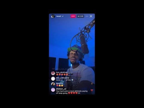 Toosii making “Champs Élysées” featuring Gunna on IG LIVE 3/17/24