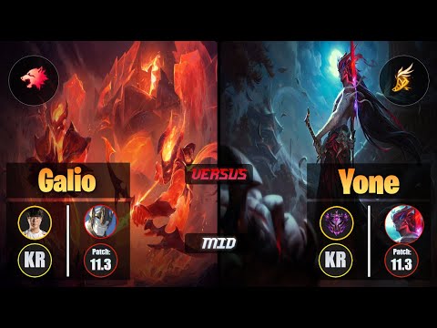Haru GALIO (Mid) [Predator] VS YONE - Master KR Patch 11.3