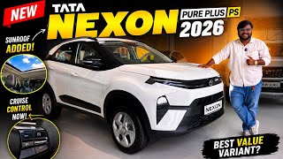 New Tata Nexon Pure Plus PS 2026 Review 🔥 Panoramic Sunroof + Cruise Control | Best Budget SUV?