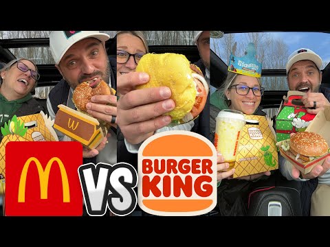 McDonald's Grinch-Menü vs. Burger Kings SpongeBob-Menü! 🍔🍟🤣 *Essensbewertung*