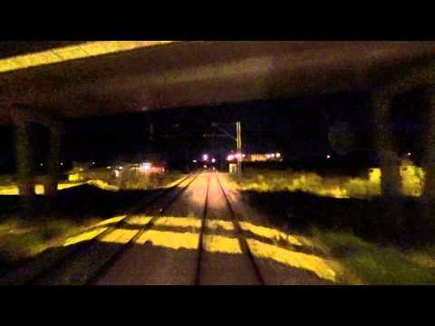 Pruga "Zemun Polje - Batajnica" , voznja voza u nocnoj smeni , 2015.godina - SERBIAN RAILWAYS