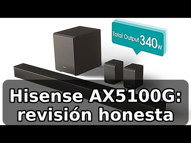 Vídeo relacionado con Hisense AX5100Q - Barra de Sonido 5.1, 580W, 8 Altavoces, Subwoofer y Altavoces Traseros Semi-Inalámbricos, Dolby Atmos, Hi-Concerto, HDMI eARC, Bluetooth 5.3, Ez Play