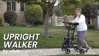 Product video: Vive Health Upright Walker Rollator with Seat