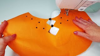 Sewing guide for making a beautiful neckline Cutti