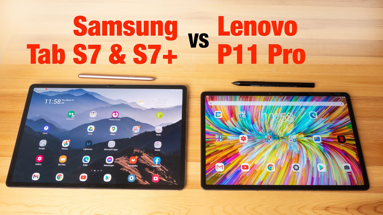 Lenovo P11 Pro vs Samsung Tab S7 & S7+
