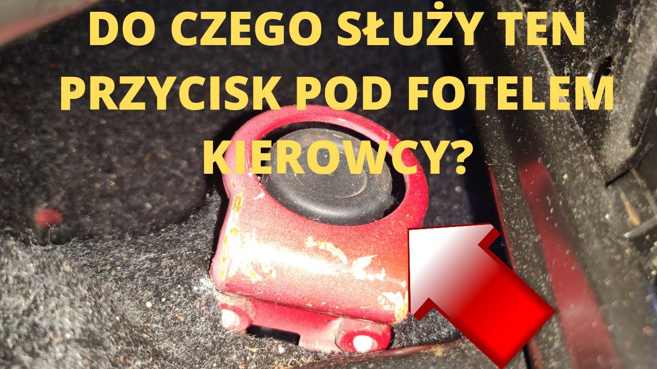 Czerwony przycisk PUSH pod fotelem kierowcy - do czego służy - FIAT PANDA 2.