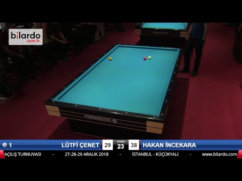 LÜTFİ ÇENET & HAKAN İNCEKARA Bilardo Maçı - BİLARDO AKADEMİSİ - AÇILIŞ TURNUVASI-1/8