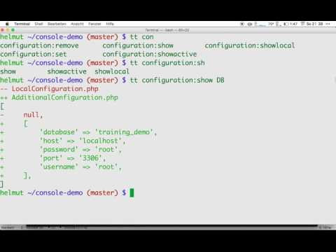 TYPO3 Console autocomplete