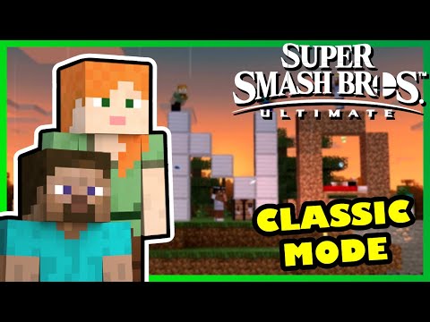 Super Smash Bros. Ultimate - Minecraft Steve Classic Mode (Journey to the Far Lands)