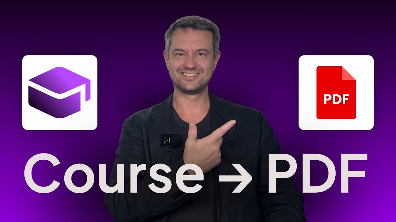 Export a course to PDF