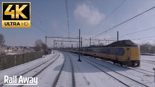 4K Cabview through the snow in The Netherlands from Zwolle to Zutphen - Rail Away 🚞