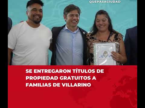 Se entregaron títulos de propiedad gratuitos a familias de Villarino