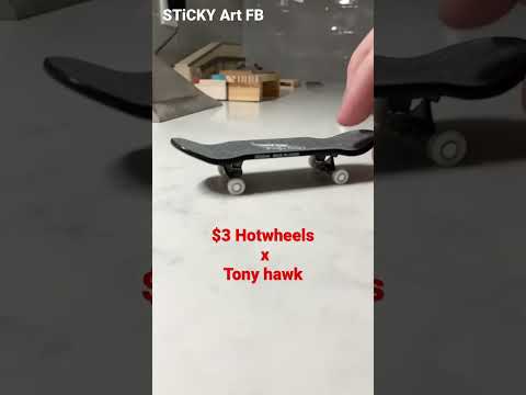$100 Pro Setup Vs $3 Tony Hawk X Hotwheels #fingerboard #slomo #fypシ #shorts