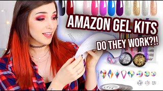 Trying an Amazon Gel Nail Polish DIY Kit - Swatches and Review! || KELLI MARISSA