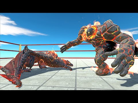 Lava War | LAVABOY VS LAVA DRAGON - Animal Revolt Battle Simulator