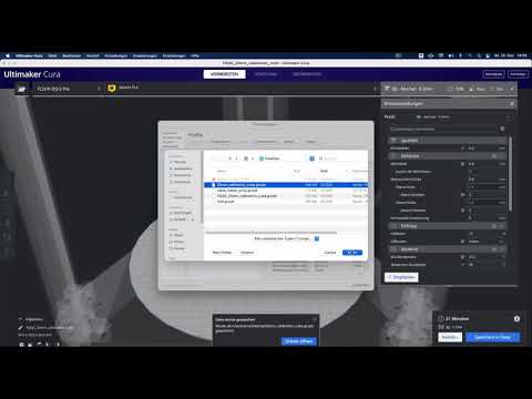 Cura #01 profile aus GCode Datei importieren