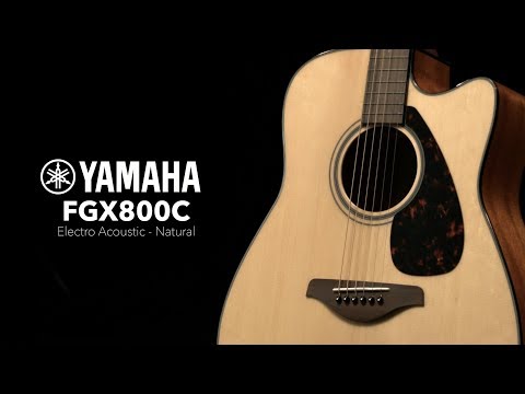 Yamaha FGX800C Dreadnought Cutaway Acoustic Electric Guitar - Natural image 8