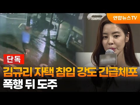김규리 자택 침입 강도 긴급체포.. 폭행 뒤 도주