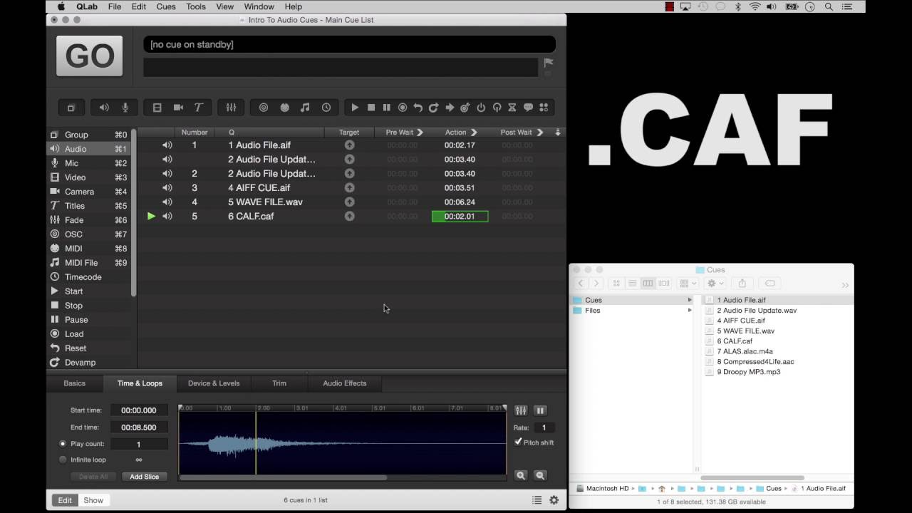 Introduction to Audio Cues in QLab 3