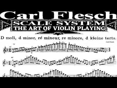 Carl Flesch Violín scales in D Minor | whit Piano Accompanist,Adaptive intonation | All instruments