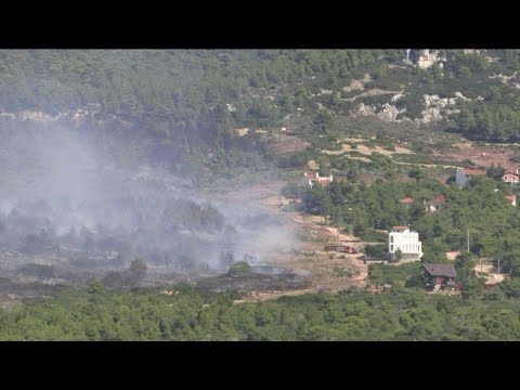 Video Thumbnail: Wildfire burns near Greece's Porto Germeno | AFP