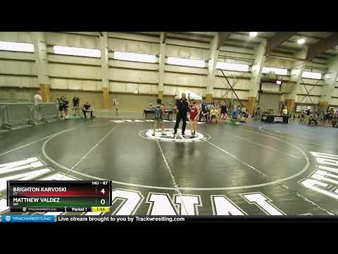 87 Lbs Cons. Round 3 - Brighton Karvoski, CT Vs Matthew Valdez, NM 2b72