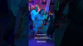 Msc World America Promenade palmtree show with msc friend leone Mami ⛴️ #mscworldamerica