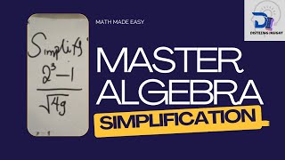 How to Simplify Algebraic Fractions with Radicals | Easy Math Tutorial