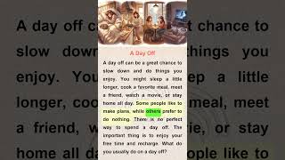 A Day Off 🌿 | Easy English for Beginners (A1–A2) | English Listening Practice