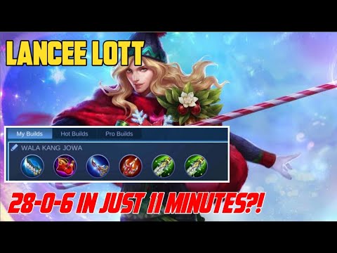 Lancelot Aggressive Gameplay by Lancee lott, 28kills in JUST 11Minutes😱!| SAVAGE! |MLBB