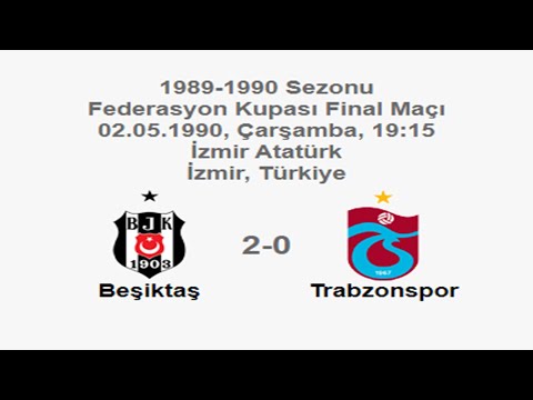 Beşiktaş 2-0 Trabzonspor 02.05.1990 - 1989-1990 Turkish Cup Final Match