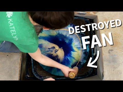 Can You Spin Art Resin & Acrylic Pours?