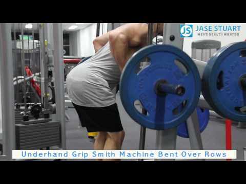 Underhand Grip Smith Machine Bent Over Rows