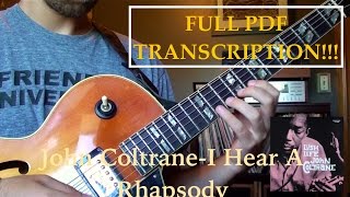 I Hear a Rhapsody-John Coltrane Transcription (WITH TAB)